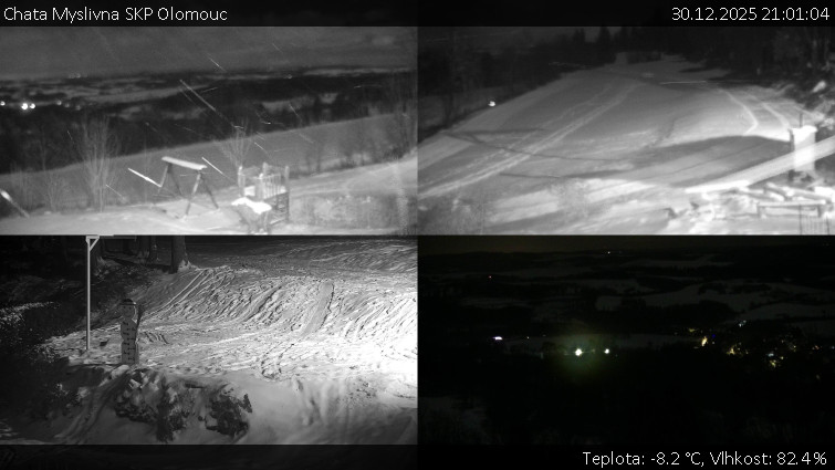 Chata Myslivna SKP Olomouc - Sdružený snímek okolí chaty Myslivna - 30.12.2025 v 21:01