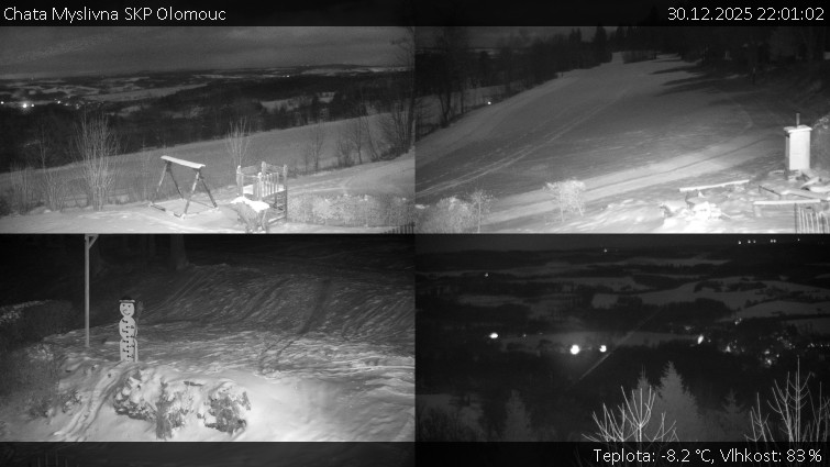 Chata Myslivna SKP Olomouc - Sdružený snímek okolí chaty Myslivna - 30.12.2025 v 22:01