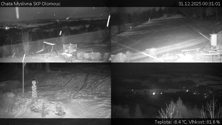 Chata Myslivna SKP Olomouc - Sdružený snímek okolí chaty Myslivna - 31.12.2025 v 00:31