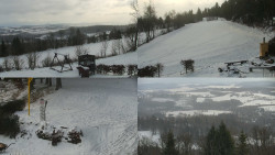 Sdružený snímek okolí chaty Myslivna