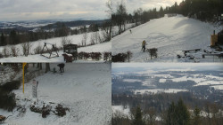 Sdružený snímek okolí chaty Myslivna