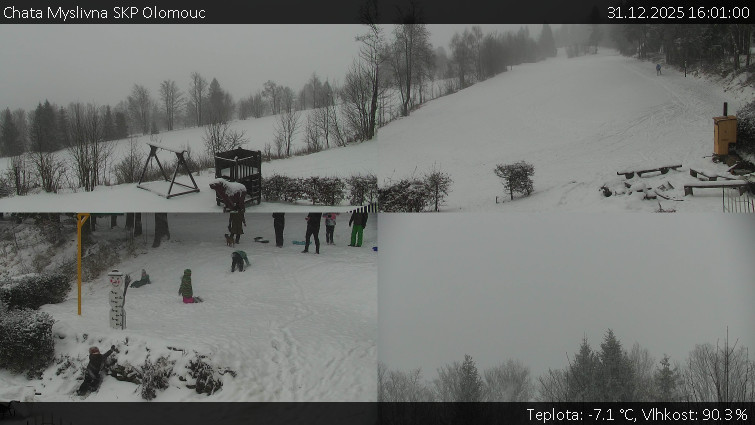 Chata Myslivna SKP Olomouc - Sdružený snímek okolí chaty Myslivna - 31.12.2025 v 16:01