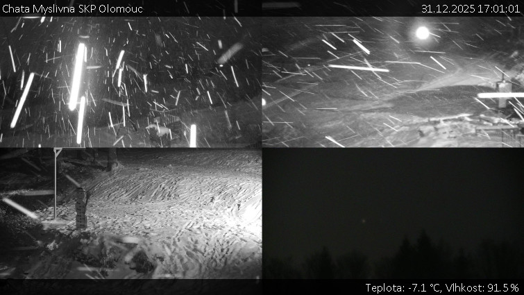 Chata Myslivna SKP Olomouc - Sdružený snímek okolí chaty Myslivna - 31.12.2025 v 17:01