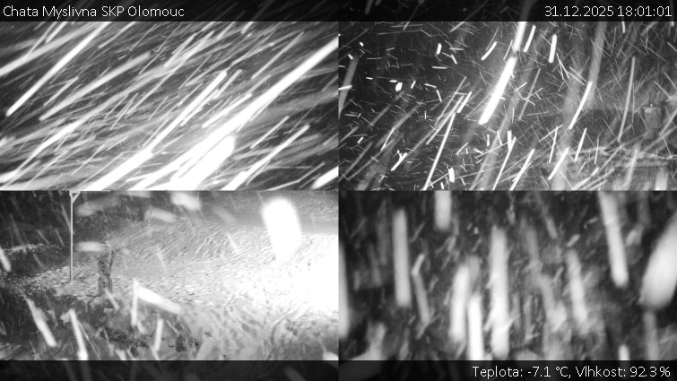 Chata Myslivna SKP Olomouc - Sdružený snímek okolí chaty Myslivna - 31.12.2025 v 18:01