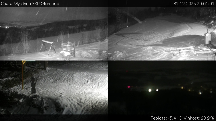 Chata Myslivna SKP Olomouc - Sdružený snímek okolí chaty Myslivna - 31.12.2025 v 20:01