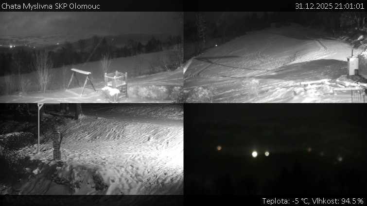 Chata Myslivna SKP Olomouc - Sdružený snímek okolí chaty Myslivna - 31.12.2025 v 21:01