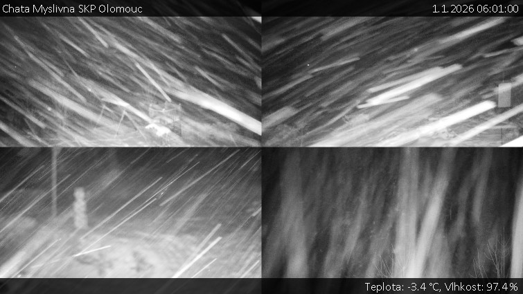 Chata Myslivna SKP Olomouc - Sdružený snímek okolí chaty Myslivna - 1.1.2026 v 06:01