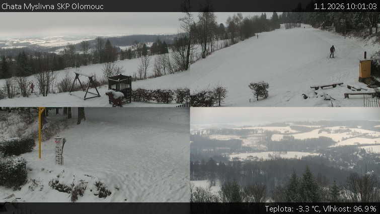 Chata Myslivna SKP Olomouc - Sdružený snímek okolí chaty Myslivna - 1.1.2026 v 10:01