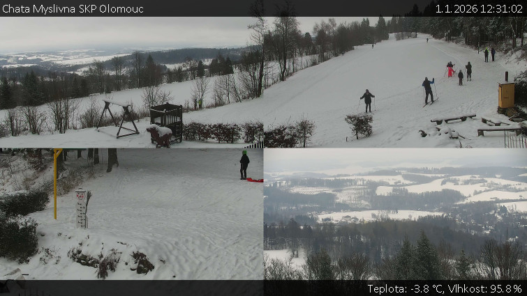Chata Myslivna SKP Olomouc - Sdružený snímek okolí chaty Myslivna - 1.1.2026 v 12:31
