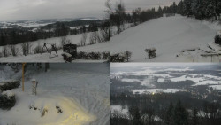 Sdružený snímek okolí chaty Myslivna