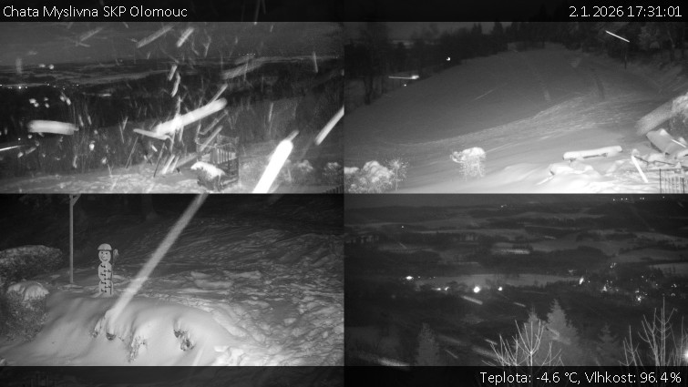 Chata Myslivna SKP Olomouc - Sdružený snímek okolí chaty Myslivna - 2.1.2026 v 17:31