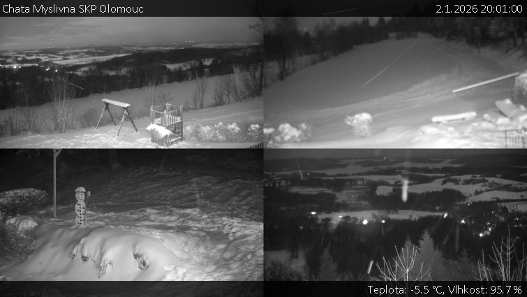 Chata Myslivna SKP Olomouc - Sdružený snímek okolí chaty Myslivna - 2.1.2026 v 20:01