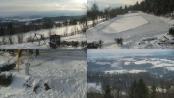 Sdružený snímek okolí chaty Myslivna