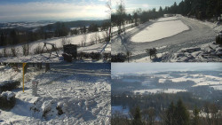 Sdružený snímek okolí chaty Myslivna