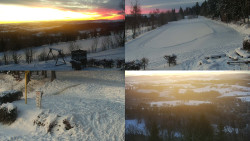 Sdružený snímek okolí chaty Myslivna