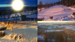 Sdružený snímek okolí chaty Myslivna