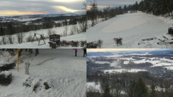 Sdružený snímek okolí chaty Myslivna