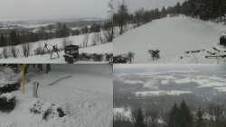 Sdružený snímek okolí chaty Myslivna