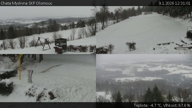 Chata Myslivna SKP Olomouc - Sdružený snímek okolí chaty Myslivna - 9.1.2026 v 12:31