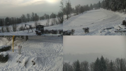 Sdružený snímek okolí chaty Myslivna