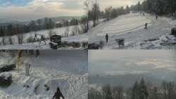 Sdružený snímek okolí chaty Myslivna