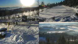 Sdružený snímek okolí chaty Myslivna