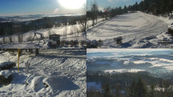 Sdružený snímek okolí chaty Myslivna