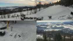 Sdružený snímek okolí chaty Myslivna