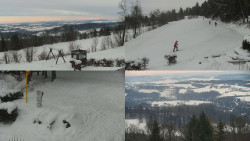 Sdružený snímek okolí chaty Myslivna