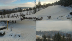 Sdružený snímek okolí chaty Myslivna