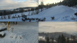 Sdružený snímek okolí chaty Myslivna