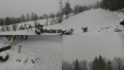 Sdružený snímek okolí chaty Myslivna