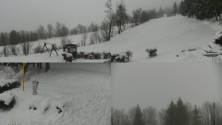 Sdružený snímek okolí chaty Myslivna