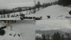 Sdružený snímek okolí chaty Myslivna