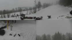 Sdružený snímek okolí chaty Myslivna