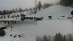 Sdružený snímek okolí chaty Myslivna