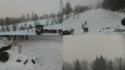 Sdružený snímek okolí chaty Myslivna