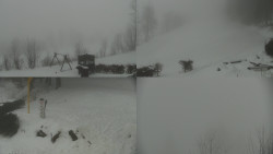 Sdružený snímek okolí chaty Myslivna