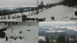 Sdružený snímek okolí chaty Myslivna