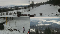 Sdružený snímek okolí chaty Myslivna