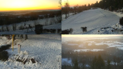 Sdružený snímek okolí chaty Myslivna