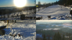 Sdružený snímek okolí chaty Myslivna