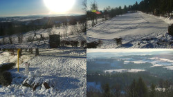 Sdružený snímek okolí chaty Myslivna