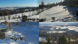 Sdružený snímek okolí chaty Myslivna