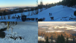 Sdružený snímek okolí chaty Myslivna