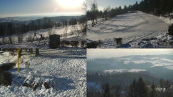 Sdružený snímek okolí chaty Myslivna