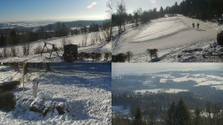 Sdružený snímek okolí chaty Myslivna