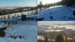 Sdružený snímek okolí chaty Myslivna