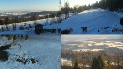 Sdružený snímek okolí chaty Myslivna