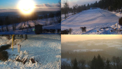 Sdružený snímek okolí chaty Myslivna